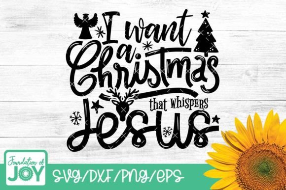 A Christmas That Whispers Jesus Svg for T-Shirt Designs