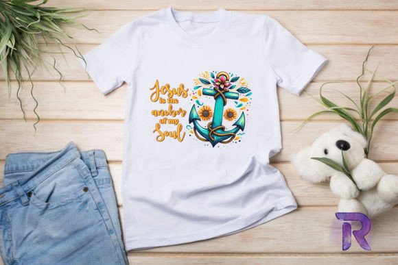 Anchor of Soul Jesus PNG for T-Shirt Designs