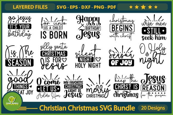 Christian Christmas SVG Bundle for T-Shirt Designs