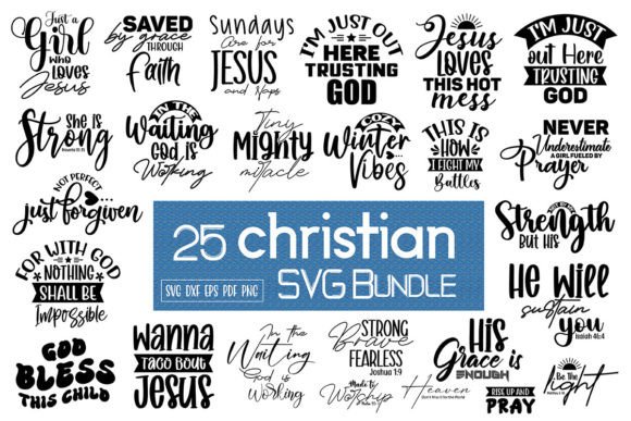 Christian SVG Bundle: Inspirational T-Shirt Designs