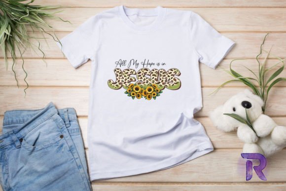 Hope in Jesus Sunflower PNG for T-Shirt Designs