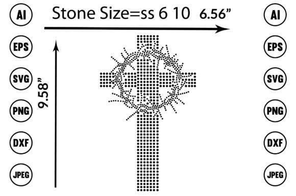 Jesus and Crown Rhinestone Design for T-Shirt Works