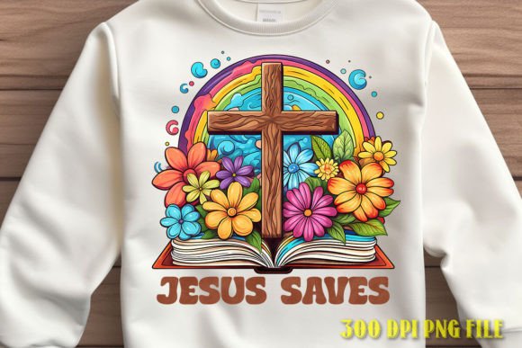 Jesus Saves Colorful Cross Art: T-Shirt Brand Design Review