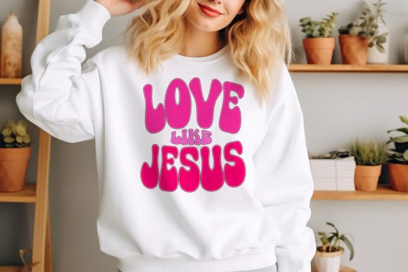 Love Like Jesus Groovy Retro T-Shirt Designs