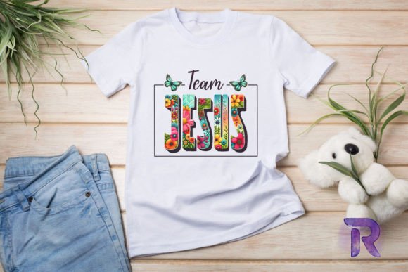 Team Jesus Sublimation PNG: Faith-Based T-Shirt Designs for Crafters